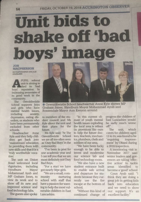 Image of Oswaldtwistle School In The News